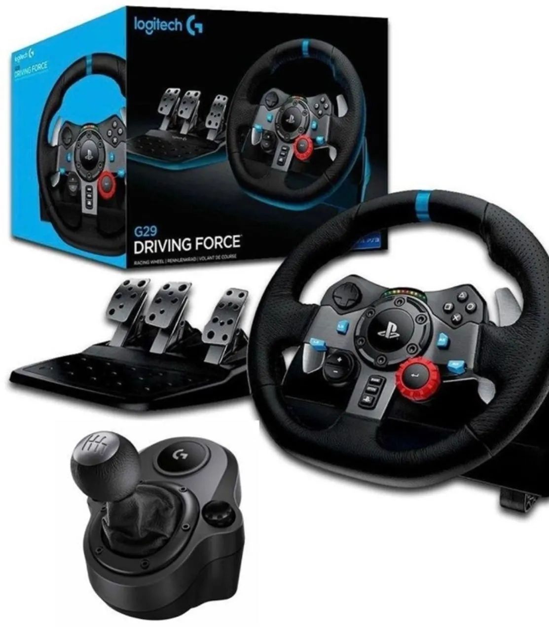 volante logitech g29 com cambio e pedais combo