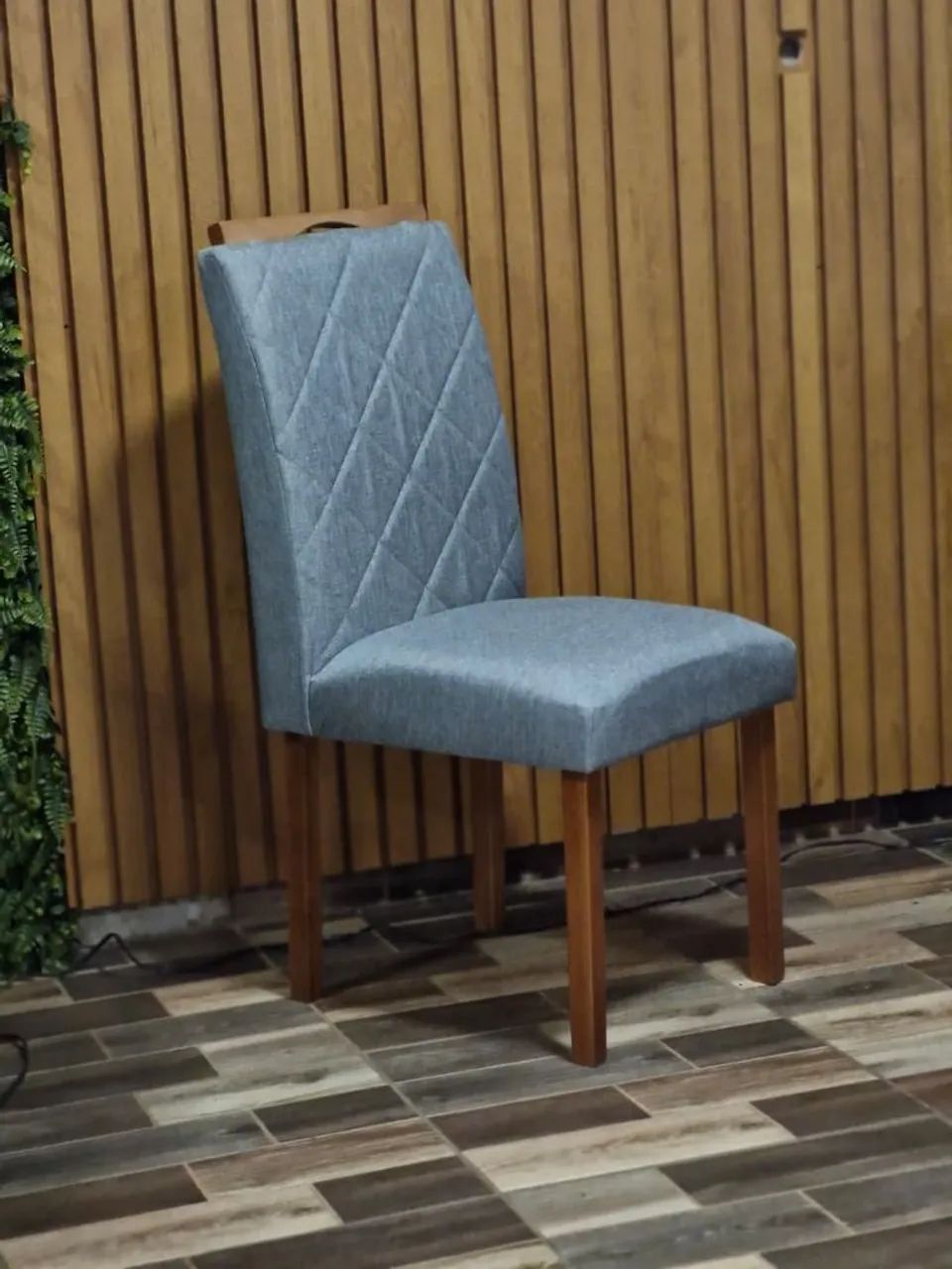 Cadeira para mesa de jantar tecido linho nova a pronta entrega  - Foto 4