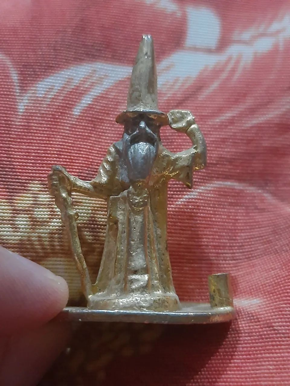 Miniatura Vintage Mago Merlin Em Estanho Maciço - 4cm