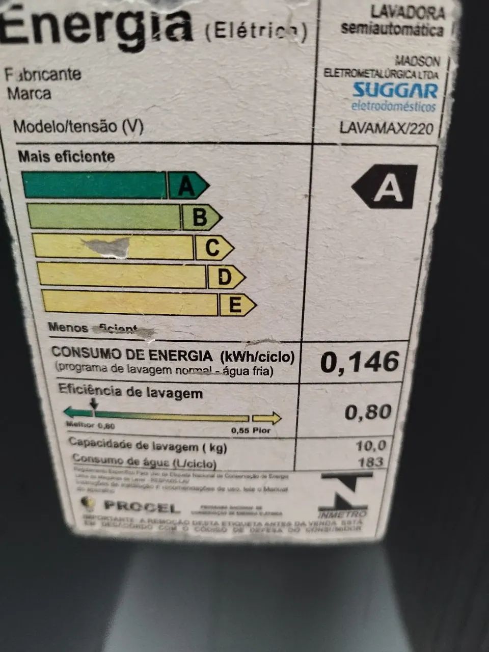 Tanquinho de 10KG Suggar - Foto 2