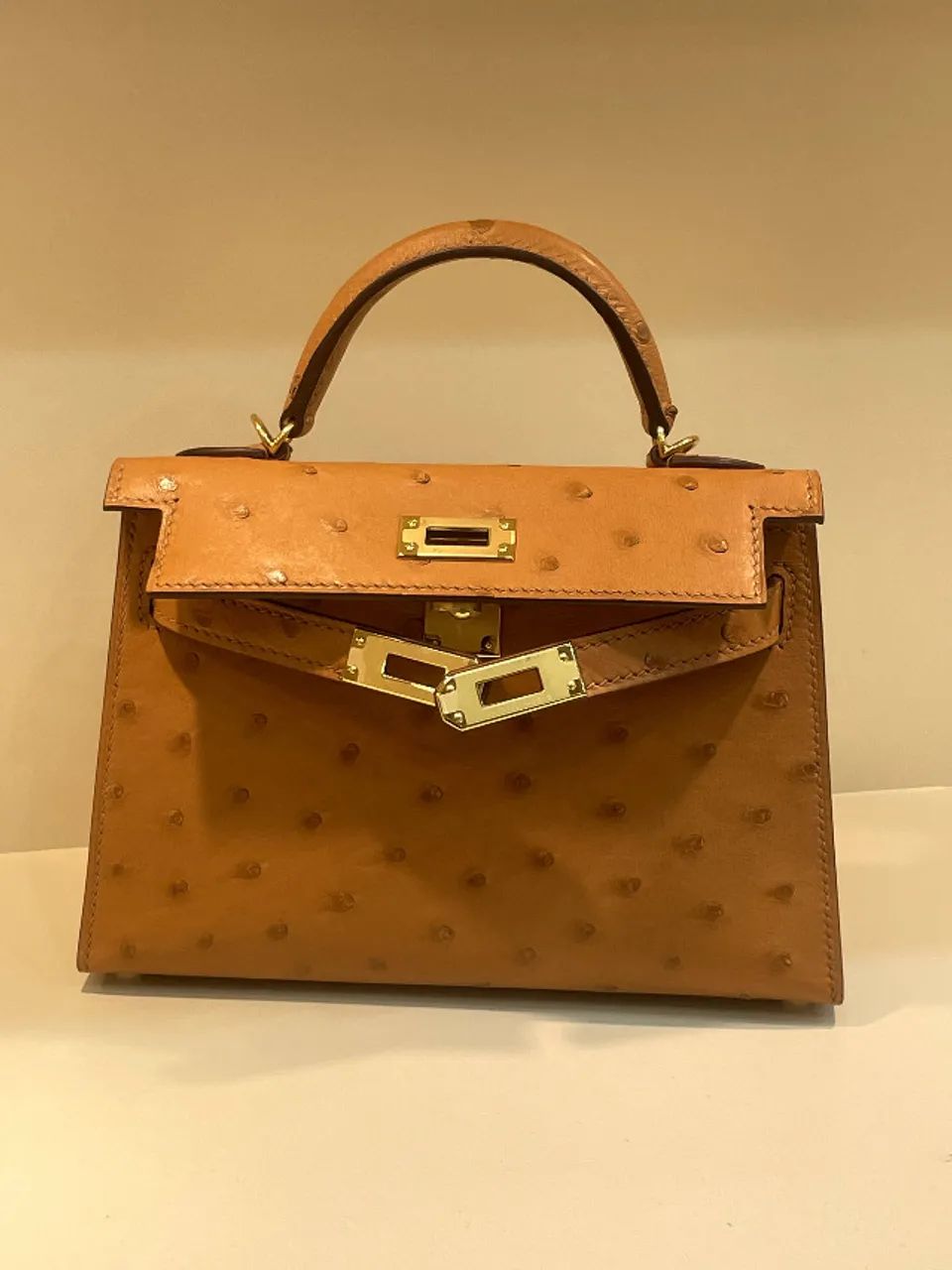 BOLSA MINI KELLY COURO 