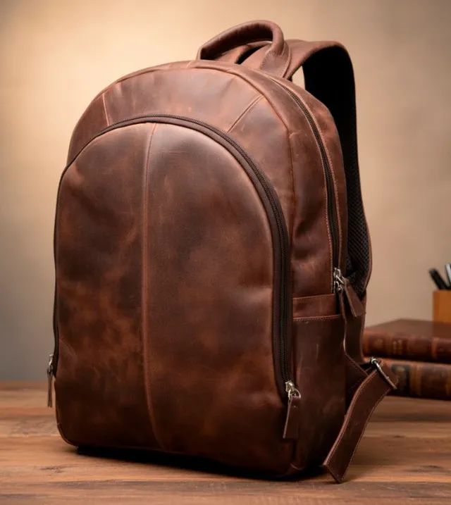 Mochila Masculina em Couro Legítimo