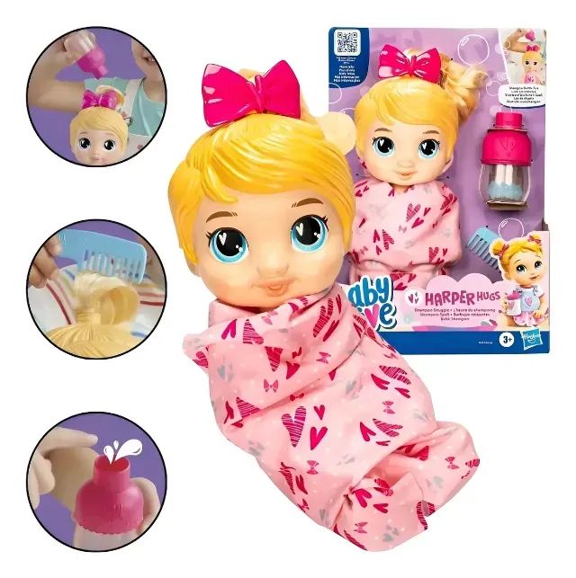 Boneca Baby Alive Harper Hug Bebe Shampoo Loira Hasbro NOVA - Foto 6