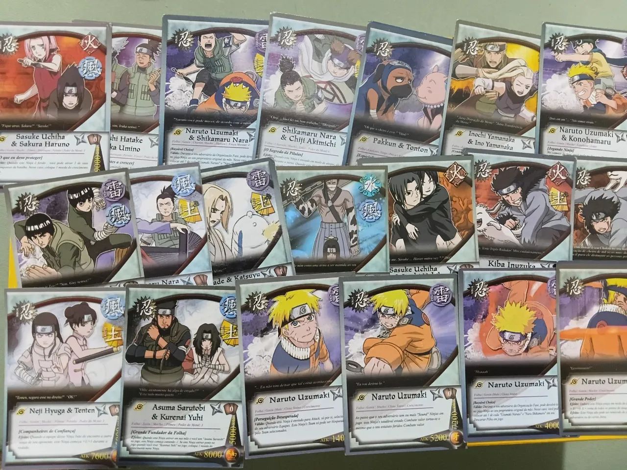 Lote de 99 cards de Naruto sem repetidas  - Foto 2