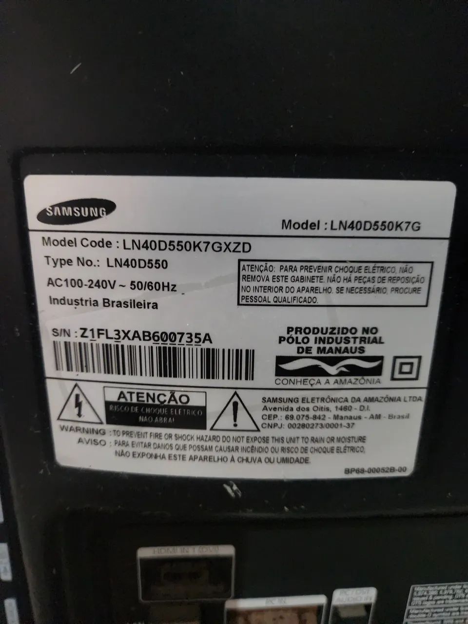 TV 40 polegadas Samsung funcionando, tela com defeito. - Foto 4