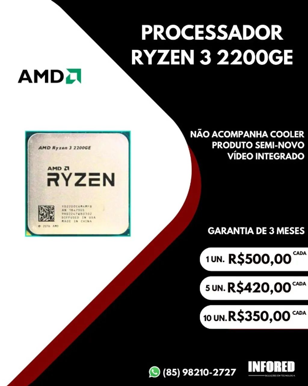 Processador AMD Ryzen 3 2200GE