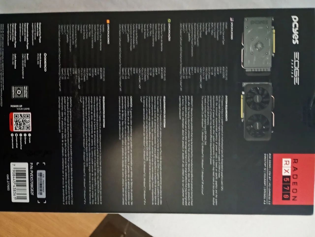 Placa de vídeo RX 570 8GB (Com Caixa) - Foto 4