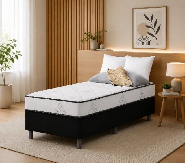 Cama Box Solteiro acoplada CLASS