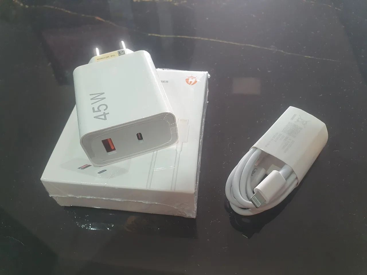 Carregador para iphone lightning 45w - Foto 2