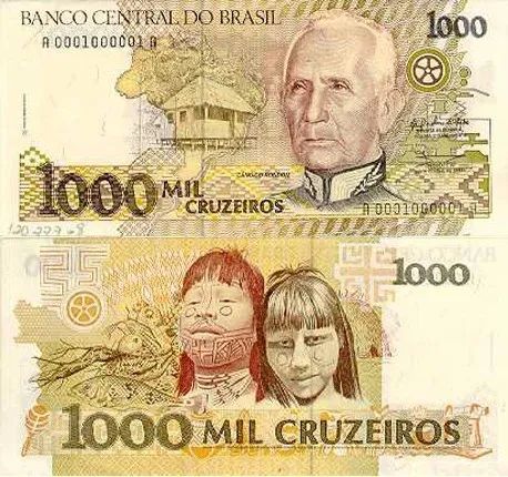 Nota antiga de mil cruzeiros