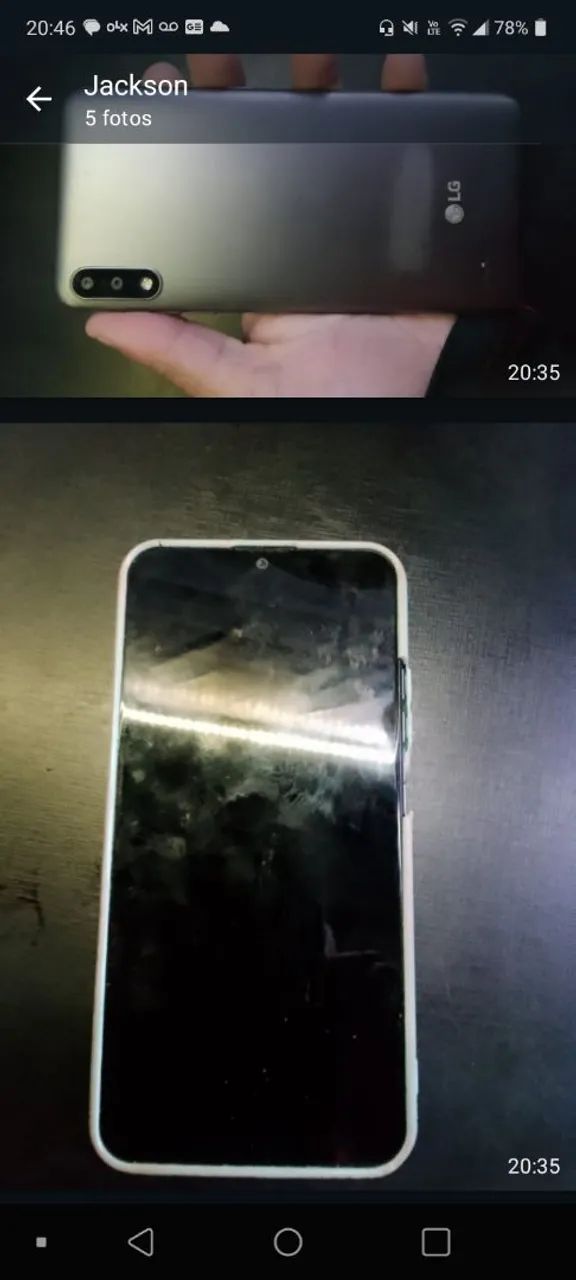 Celular lg a venda bateria viciada
