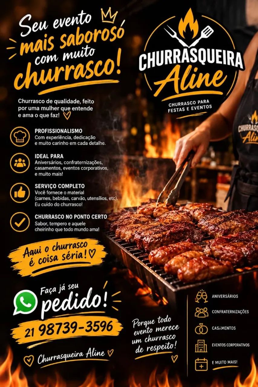 Serviço de Churrasqueira - Sabor e Qualidade na Brasa!