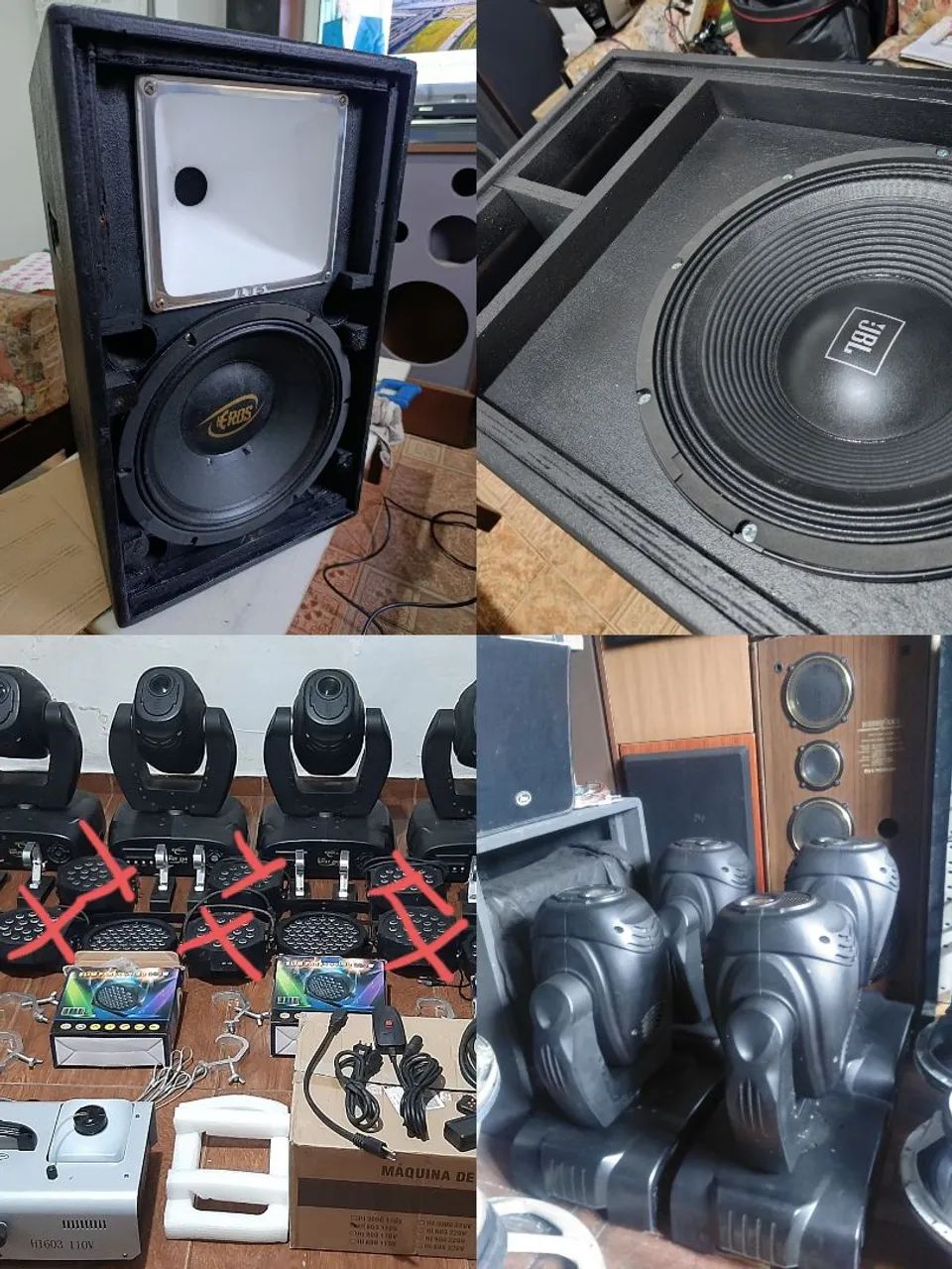 Som profissional e iluminação! JBL Moving head Strobo LED EROS Subwoofer driver 305