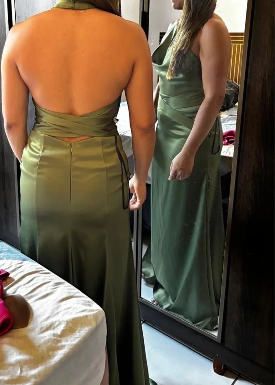 Vestido verde oliva  - Foto 2