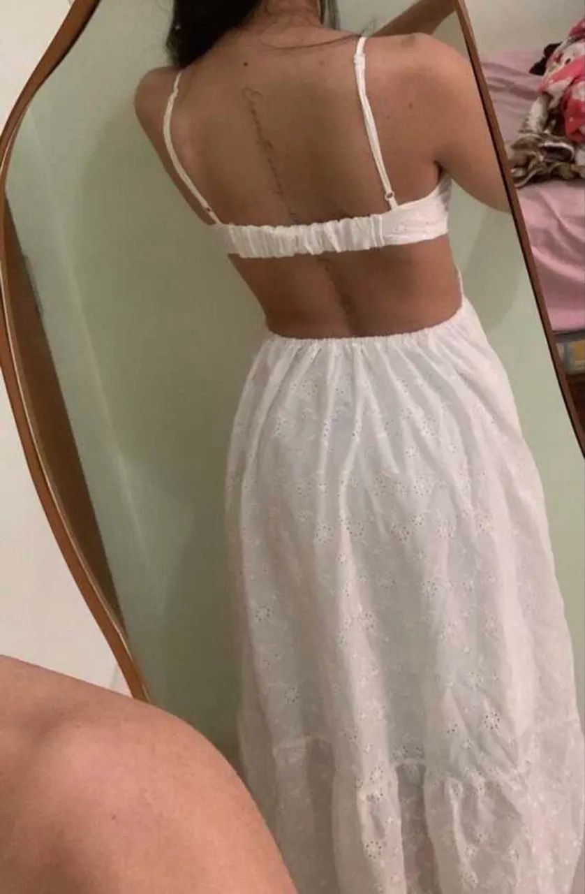 Vestido branco longo em laise  - Foto 2