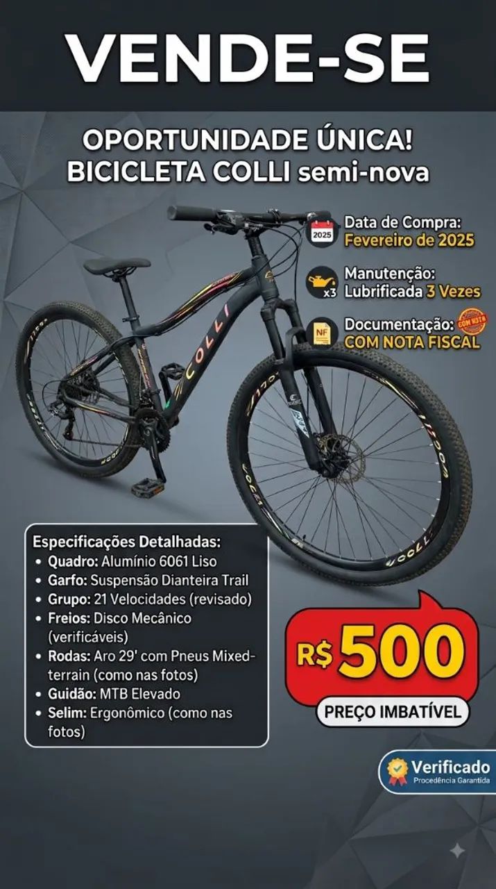 BICICLETA BIKE COLLI 