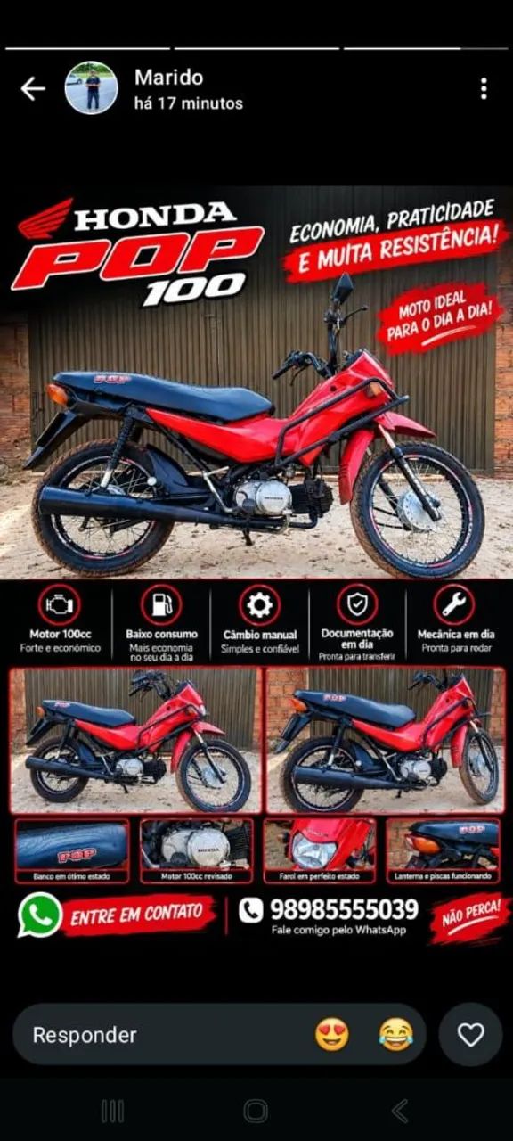 Moto pop100 - Foto 2