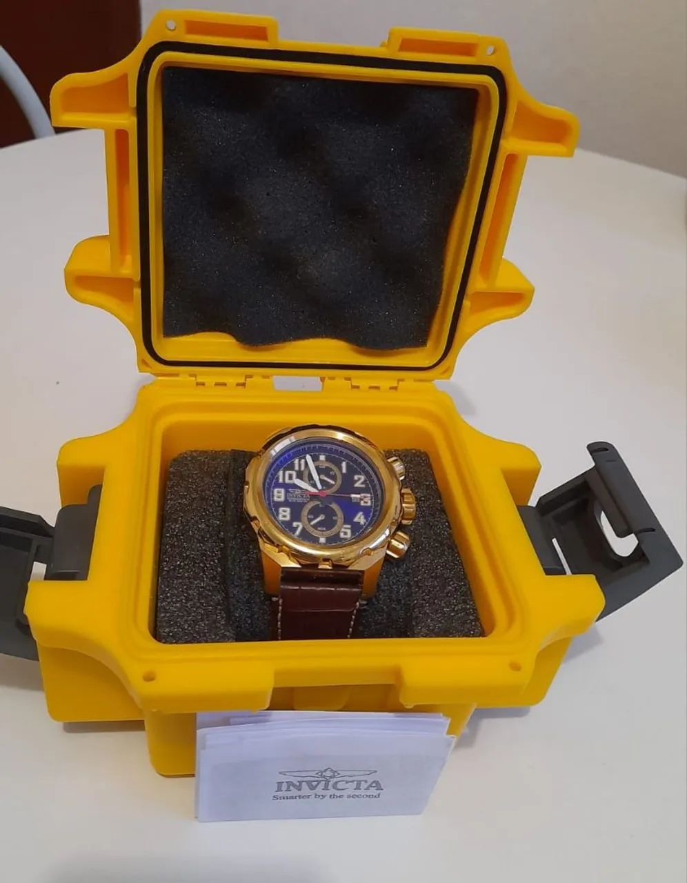Relógio Invicta Master Ocean "Gold Pro Driver"  +  Case Original de Transporte - Foto 5
