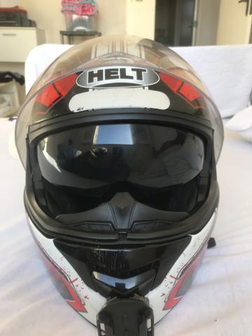 Capacete HELT escamoteavel com sobre viseira - Foto 5
