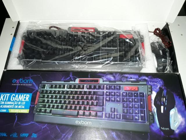 Kit Gamer Teclado e Mouse LED Metal Semi Mecânico (BK-G3000) Preto - Foto 3