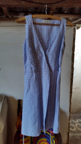 Vestido de Linho Xadrez da Richards