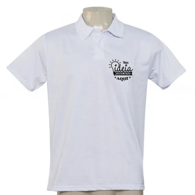 Camisa polo logo bordada no peito