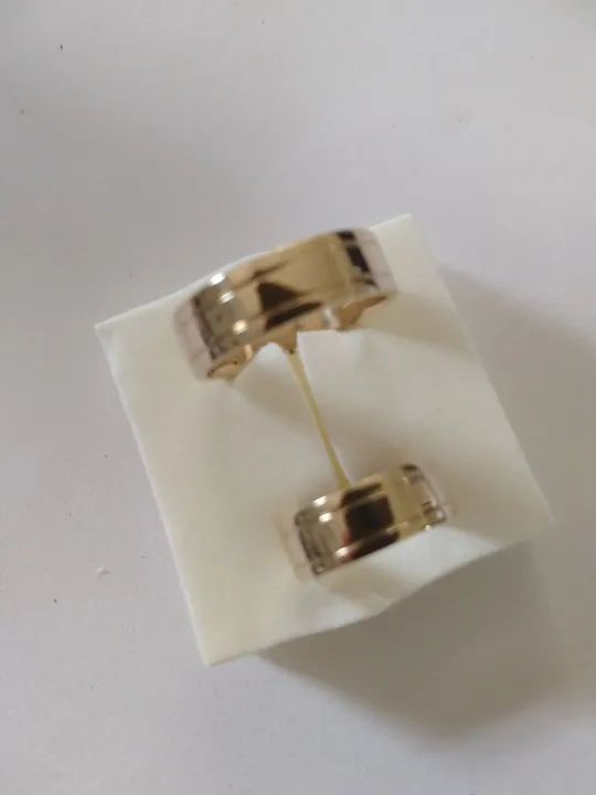 Aliança moeda antiga noivado ou casamento 