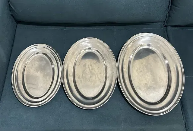 Conjunto de travessa OVAL rasainox