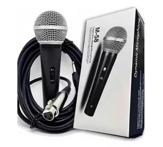Microfone Profissional Com Fio Sm-58
