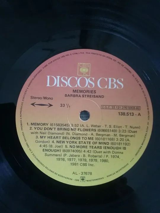 Disco de Vinil Barbra Streisand - Memories - CBS -  - Foto 3
