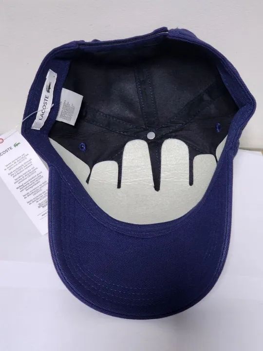 Boné Lacoste Navy Blue Piquet Tamanho G Original - Foto 3