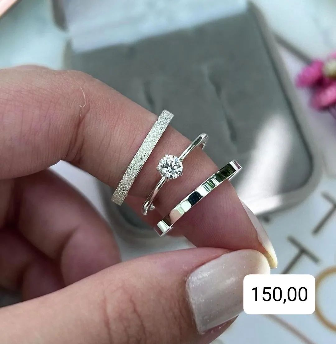 Aliança de prata legítima. - Foto 3