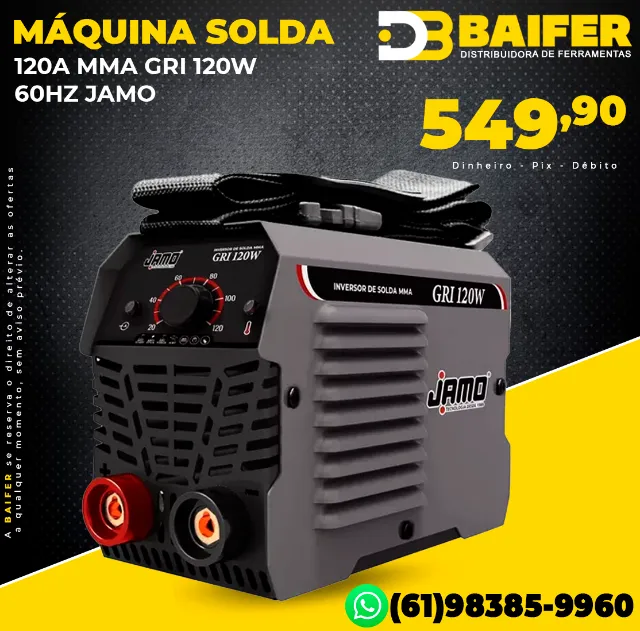 Máquina Solda 120a Gri 120w Jamo