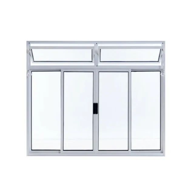 VITRO COM BANDEIRA 4 FOLHAS ALUMINIO BRANCO 