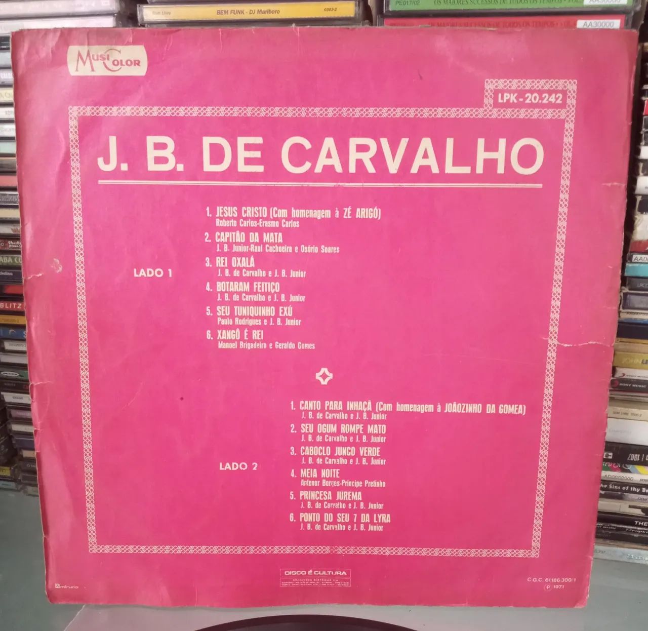 J. B. De Carvalho - LP Disco De Vinil 1971 - Foto 2