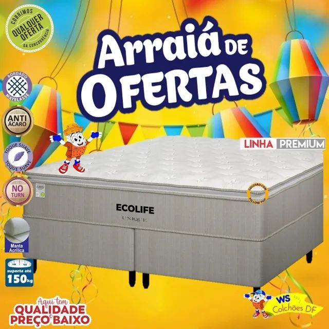 Cama Box Super King Size Linha Super Premium Unique Plumatex (Pronta Entrega)