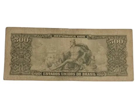 Cédula 500 cruzeiros verde D. João VI  - Foto 2