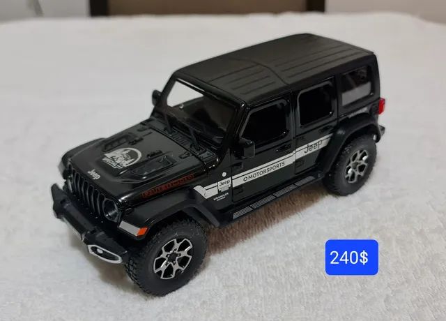 Carrinho miniatura Jeep Wrangler escala 1/22