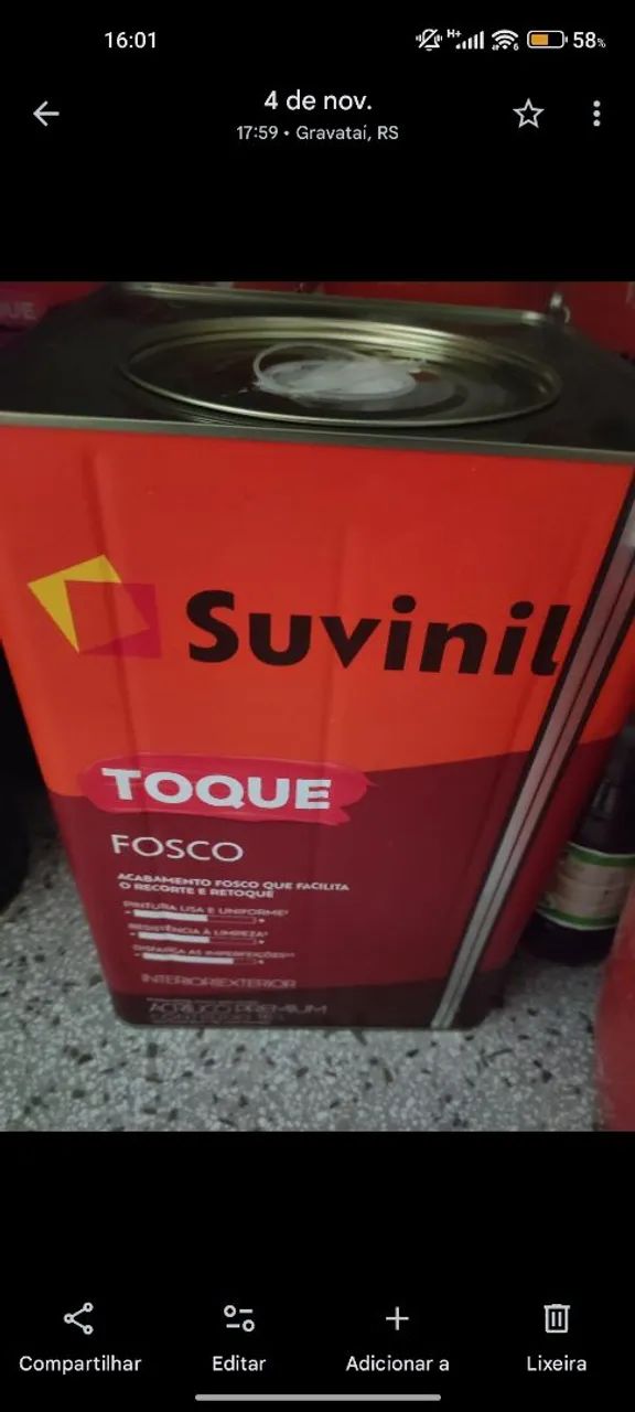 Tinta Branca Suvinil Fosco