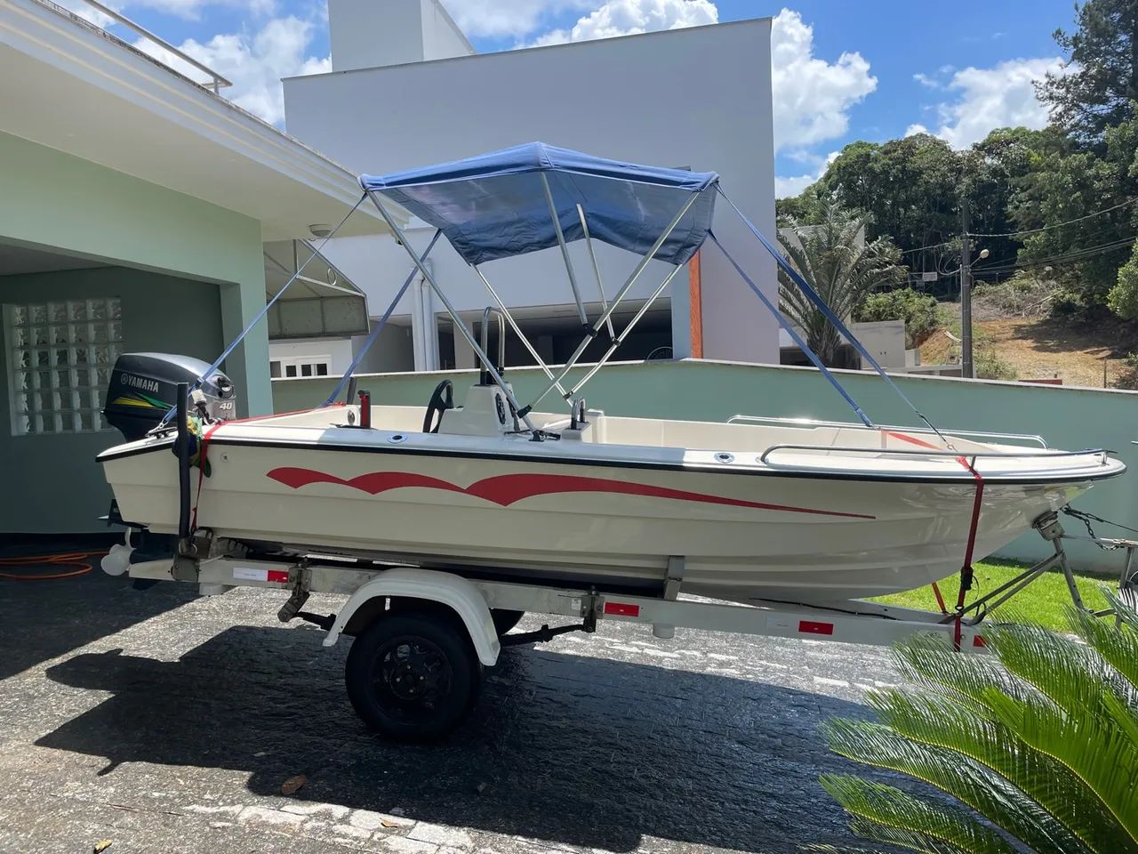 Lancha Floripa (2007) + motor Yamaha 40HP 2T (2021) + carreta rodoviária.  - Foto 3