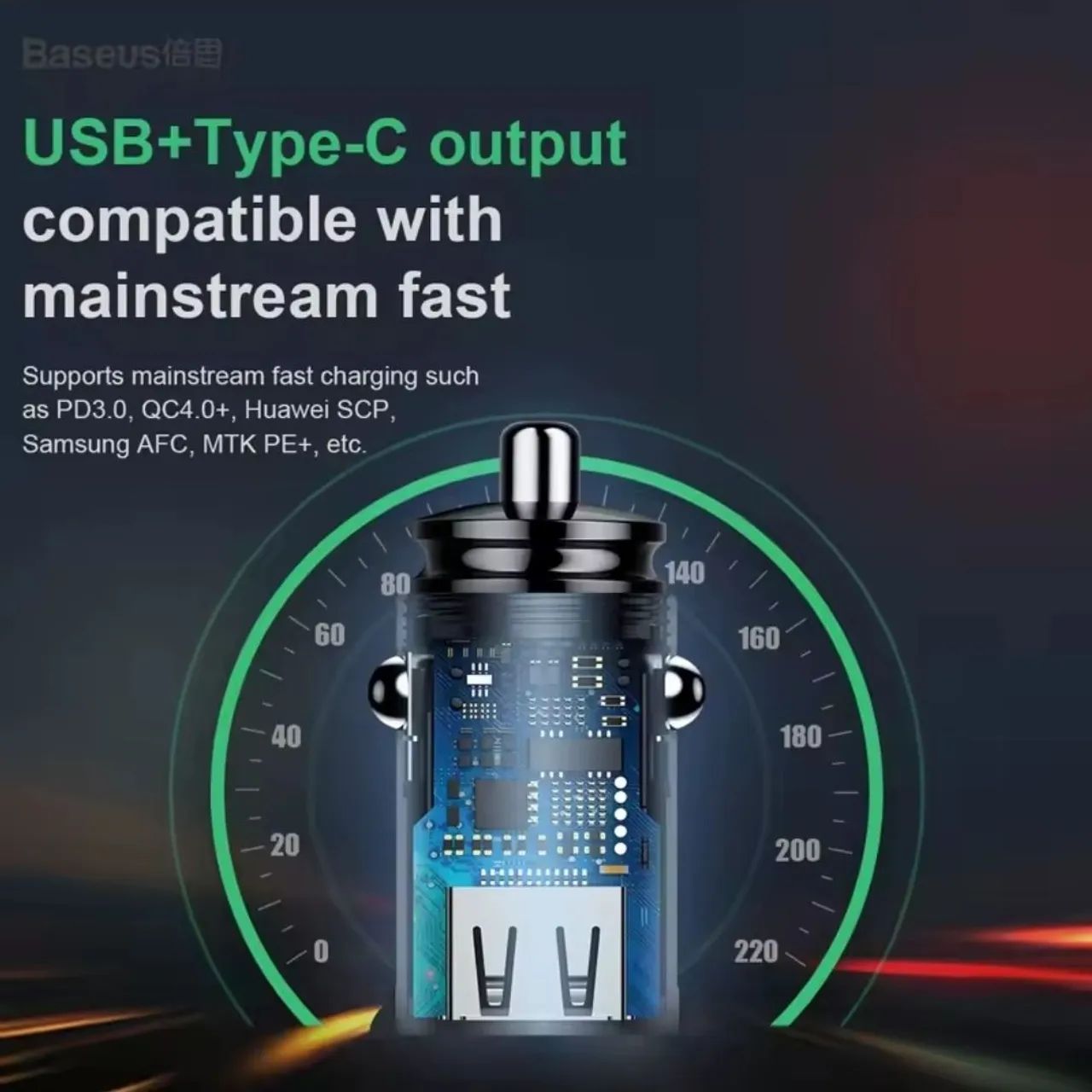 Carregador Veicular Baseus 30W USB/Tipo C - Foto 5