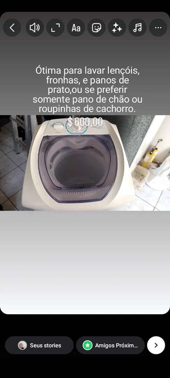 Máquina de lavar 6 kilos Eletrolux 