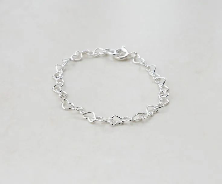 Pulseira Coração - Prata 925