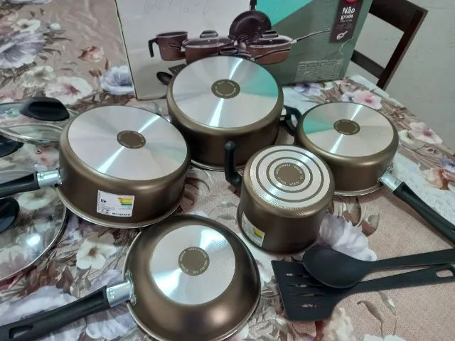 Conjunto de panelas Novas Brinox- Cacau 7 peças - antiaderente (ler toda a descrição) - Foto 5