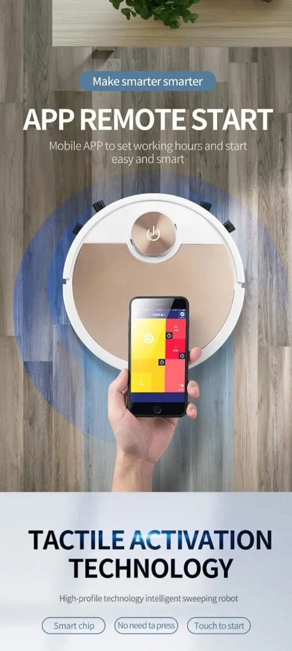 *Leia com Atenção* Robô Aspirador Smart Inteligente com Aplicativo Bluetooth Retira Imedi - Foto 5