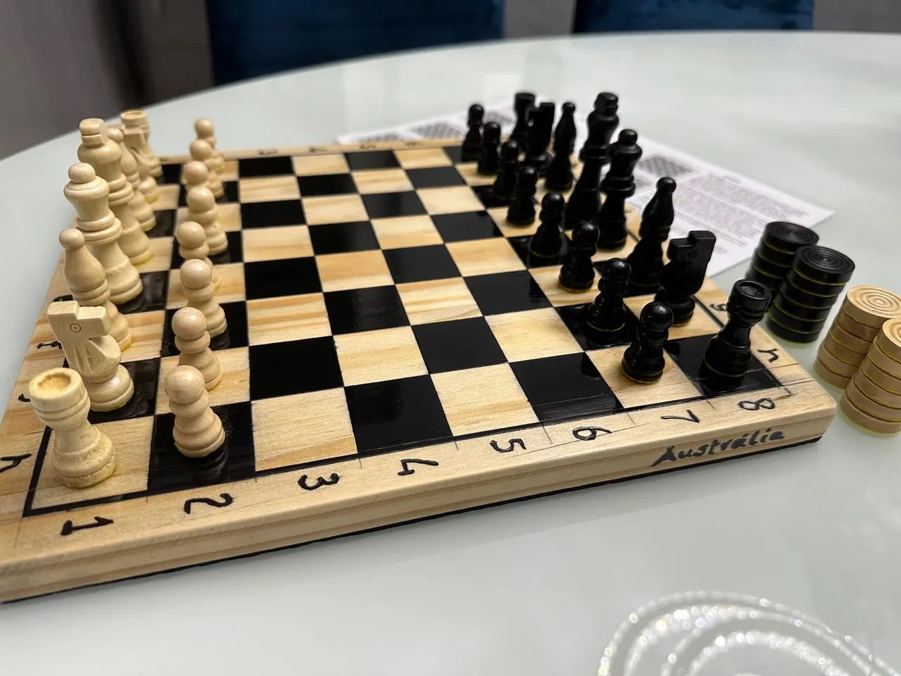 Jogo de Xadrez de Madeira - Foto 4