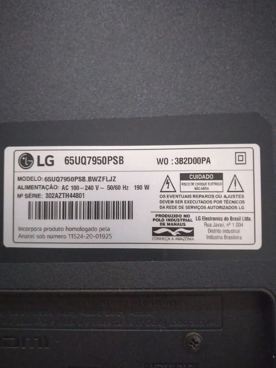 TV 65 polegadas com tela quebrada  - Foto 2