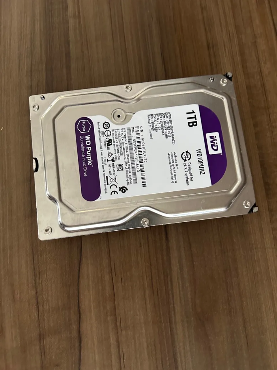 HD WD Purple 1TB - Ideal para CFTV