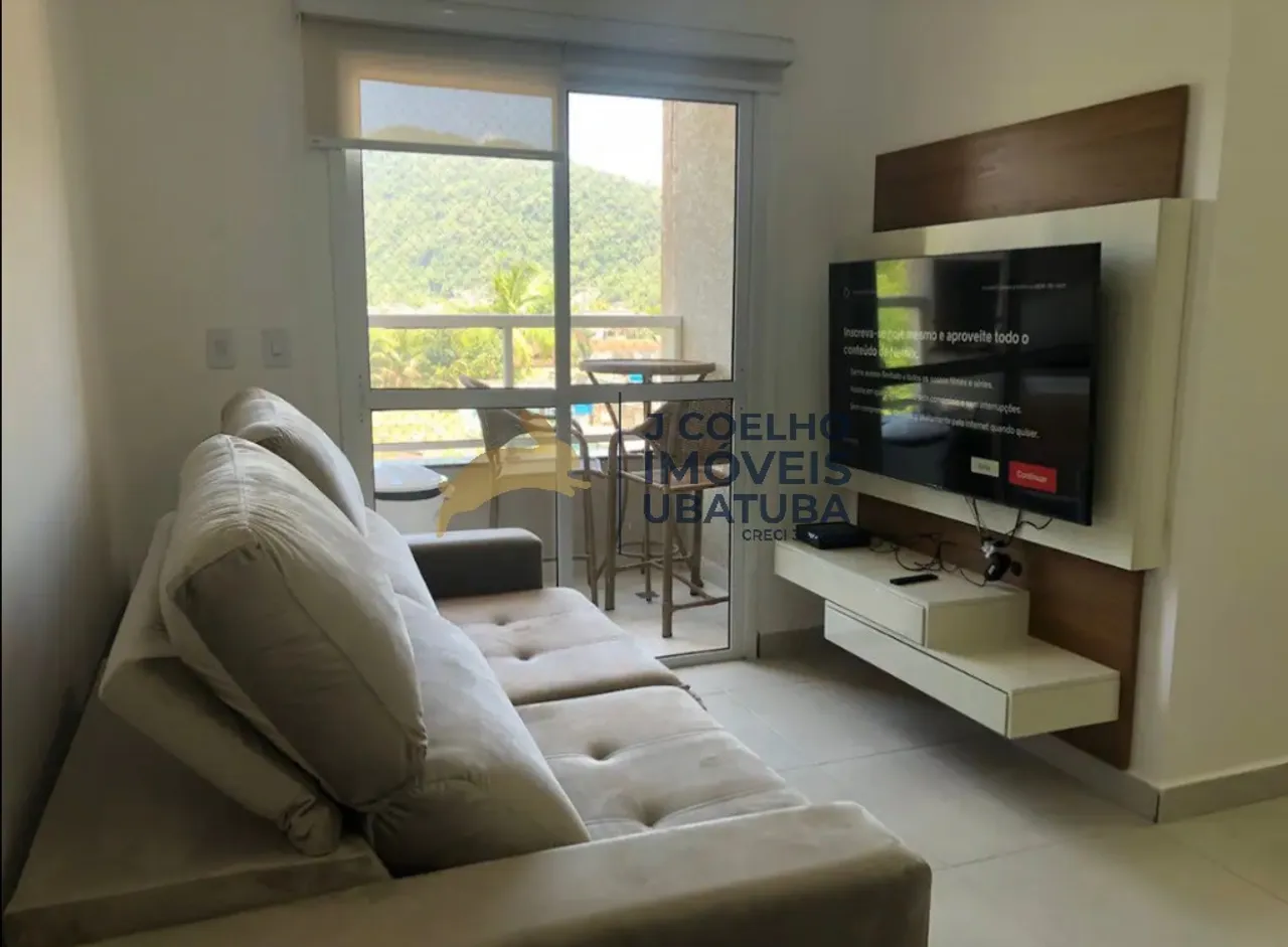 Apartamento à venda, 2 dormitórios (1 suíte) e varanda gourmet, Estufa 2 - Ubatuba