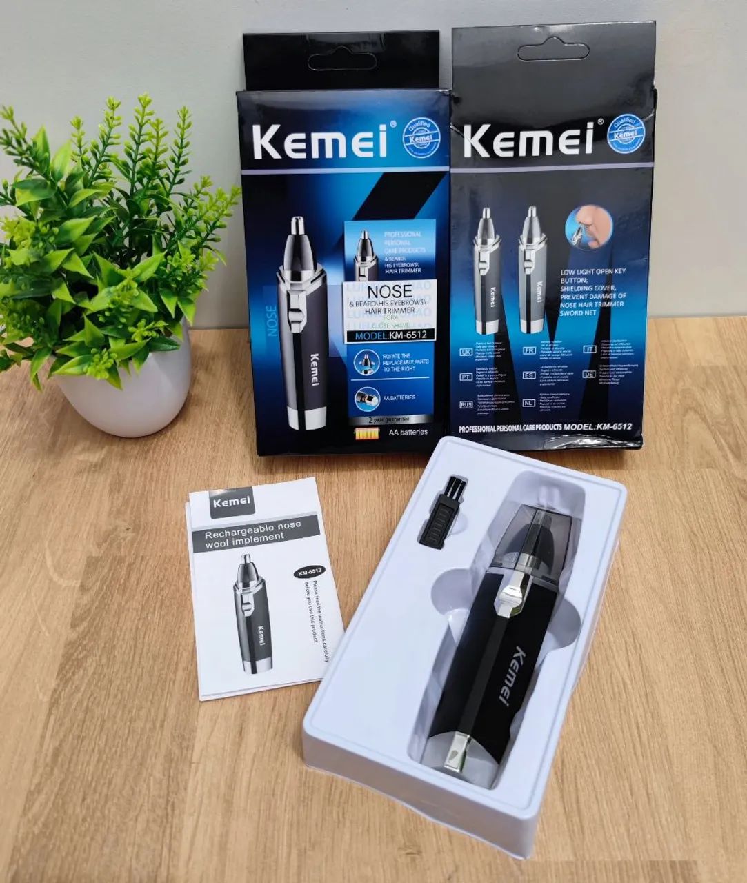 Removedor Aparador de Pelos Nariz Orelha Cortador Kemei